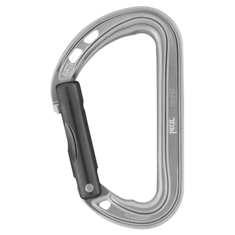 PETZL MOSQUETON SPIRIT GATILLO RECTO GRIS, ARISTARUN