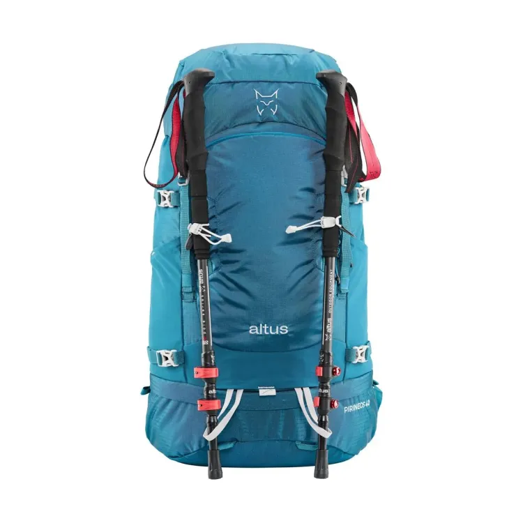 ALTUS MOCHILA PIRINEOS 40 LITROS AZUL PORTABASTONES, ARISTARUN