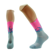 PIMIENTO NEGRO A FUEGO MEIAS AZUL/ROSA