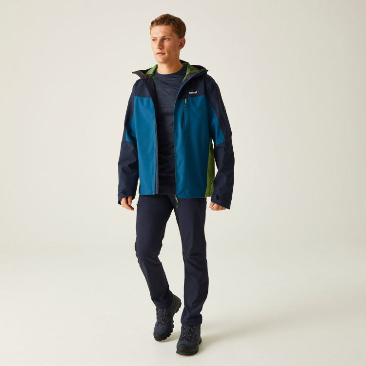 REGATTA BIRCHDALE CHAQUETA IMPERMEABLE AZUL HOMBRE DELANTERA,ARISTARUN