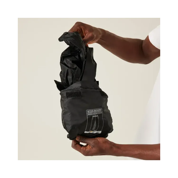 REGATTA ACTIVE PANTALON IMPERMEABLE NEGRO COMPRIMIDO,ARISTARUN