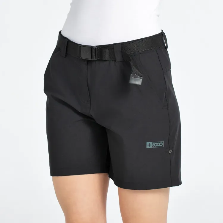 +8000 VICIA PANTALÓN CORTO TREKKING NEGRO MUJER FRONTAL,ARISTARUN