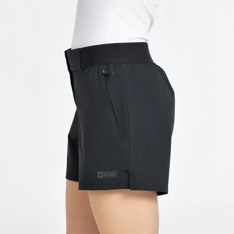 +8000 VERBA PANTALÓN CORTO TREKKING NEGRO MUJER LATERAL,ARISTARUN
