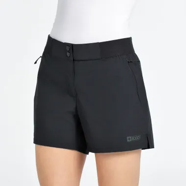 +8000 VERBA PANTALÓN CORTO TREKKING NEGRO MUJER FRONTAL,ARISTARUN