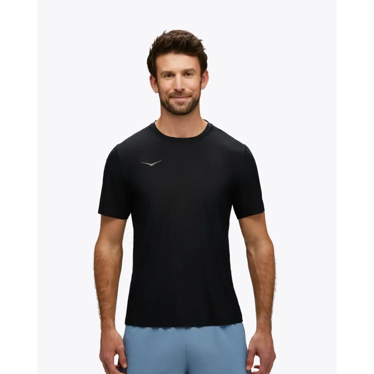 HOKA AIROLITE CAMISETA MANGA CORTA HOMBRE NEGRO PORTADA,ARISTARUN