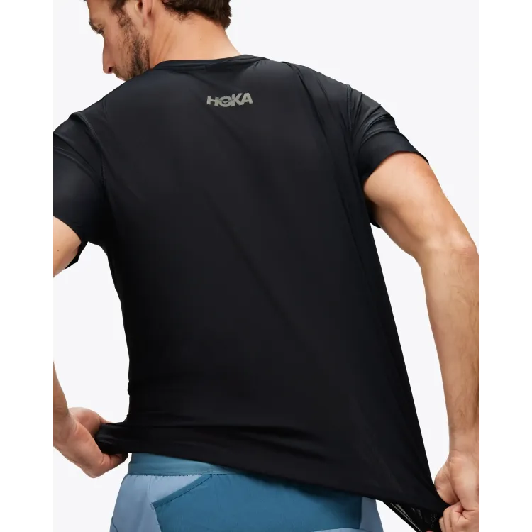 HOKA AIROLITE CAMISETA MANGA CORTA HOMBRE NEGRO ANTERIOR,ARISTARUN
