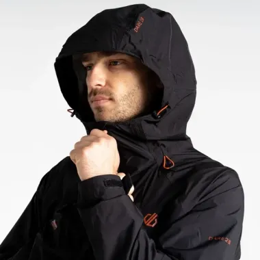 DARE 2B CHAQUETA IMPERMEABLE TORREK BREATHE HOMBRE NEGRO GORRO,ARISTARUN