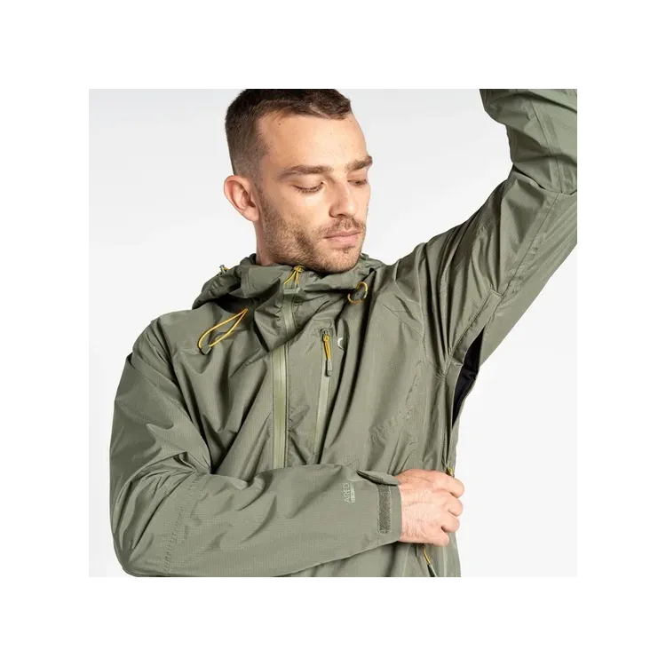 DARE 2B CHAQUETA IMPERMEABLE TORREK BREATHE HOMBRE VERDE AXILA,ARISTARUN