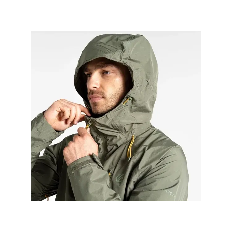 DARE 2B CHAQUETA IMPERMEABLE TORREK BREATHE HOMBRE VERDE GORRO,ARISTARUN
