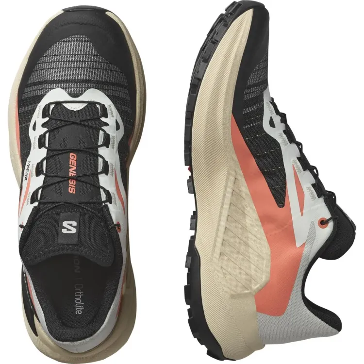 SALOMON GENESIS ZAPATILLA TRAIL HOMBRE BLACK FUSION CORAL PAREJA,ARISTARUN