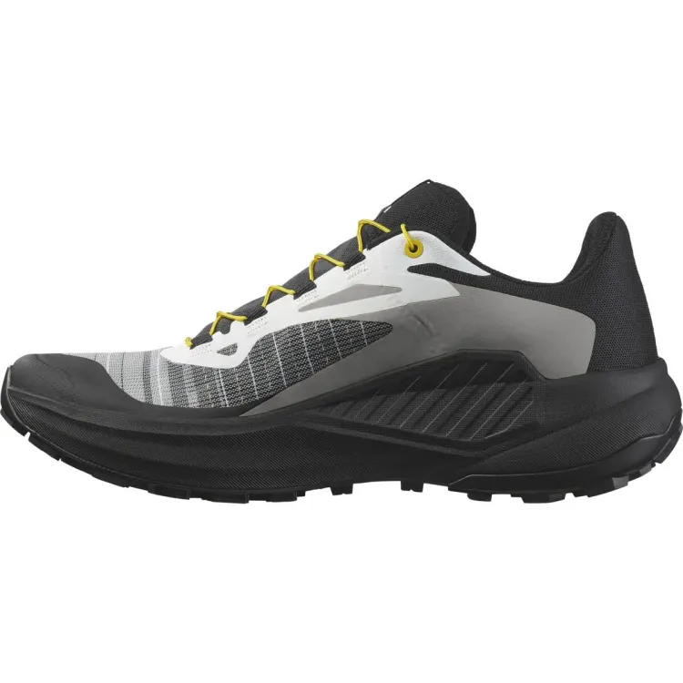SALOMON GENESIS ZAPATILLA TRAIL HOMBRE BLACK WHITE LEMON INTERIOR,ARISTARUN