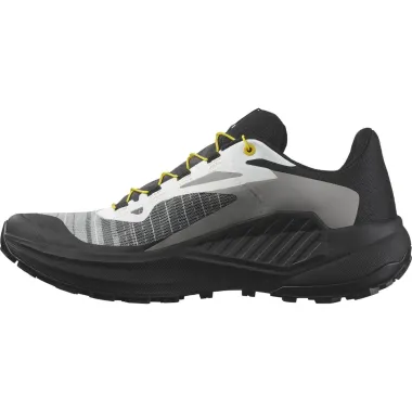 SALOMON GENESIS ZAPATILLA TRAIL HOMBRE BLACK WHITE LEMON INTERIOR,ARISTARUN