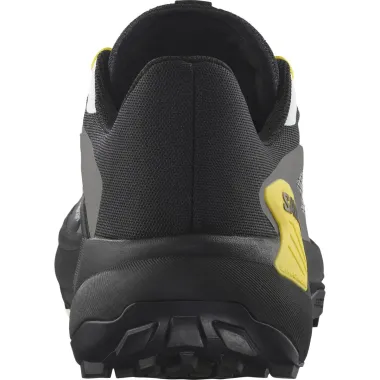 SALOMON GENESIS ZAPATILLA TRAIL HOMBRE BLACK WHITE LEMON TRASERA,ARISTARUN