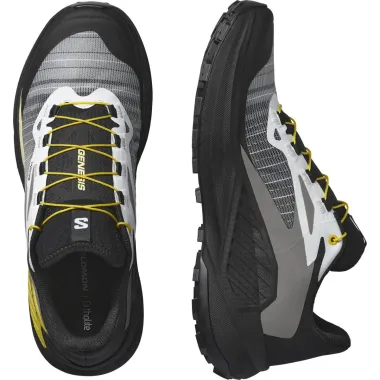 SALOMON GENESIS ZAPATILLA TRAIL HOMBRE BLACK WHITE LEMON PAREJA,ARISTARUN