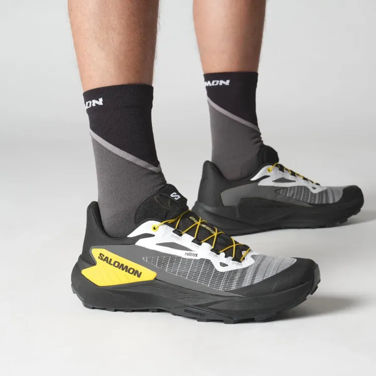 SALOMON GENESIS ZAPATILLA TRAIL HOMBRE BLACK WHITE LEMON MODELO 1,ARISTARUN