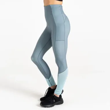 DARE 2B MALLA LARGA POWER LEGGING AQUIFER GREY MUJER PORTADA,ARISTARUN
