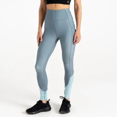 DARE 2B MALLA LARGA POWER LEGGING AQUIFER GREY MUJER FRONTAL,ARISTARUN