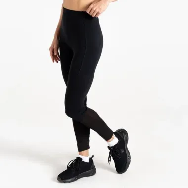 DARE 2B MALLA LARGA POWER LEGGING NEGRO MUJER FRONTAL,ARISTARUN