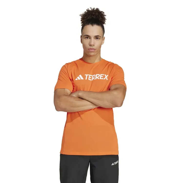 ADIDAS TERREX CAMISETA MANGA CORTA MULTI LOGO TECH NARANJA FRONTAL,ARISTARUN