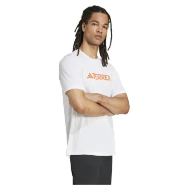 ADIDAS TERREX CAMISETA MANGA CORTA MULTI LOGO TECH BLANCA HOMBRE MODELO FRONTA, ARISTARUN