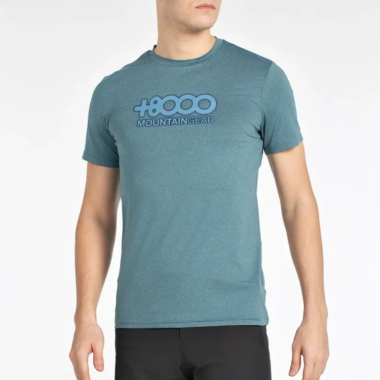 +8000 CAMISETA MANGA CORTA PIPE AZUL ACERO HOMBRE FRONTAL,ARISTARUN