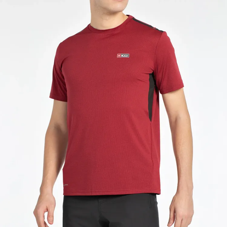 +8000 CAMISETA MANGA CORTA TURQUI CEREZA HOMBRE FRONTAL,ARISTARUN