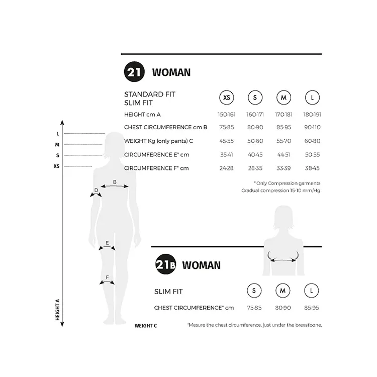LURBEL GUIA DE TALLAS SAMBA LITE MALLA MUJER, ARISTARUN