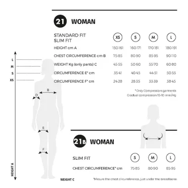 LURBEL GUIA DE TALLAS SAMBA LITE MALLA MUJER, ARISTARUN