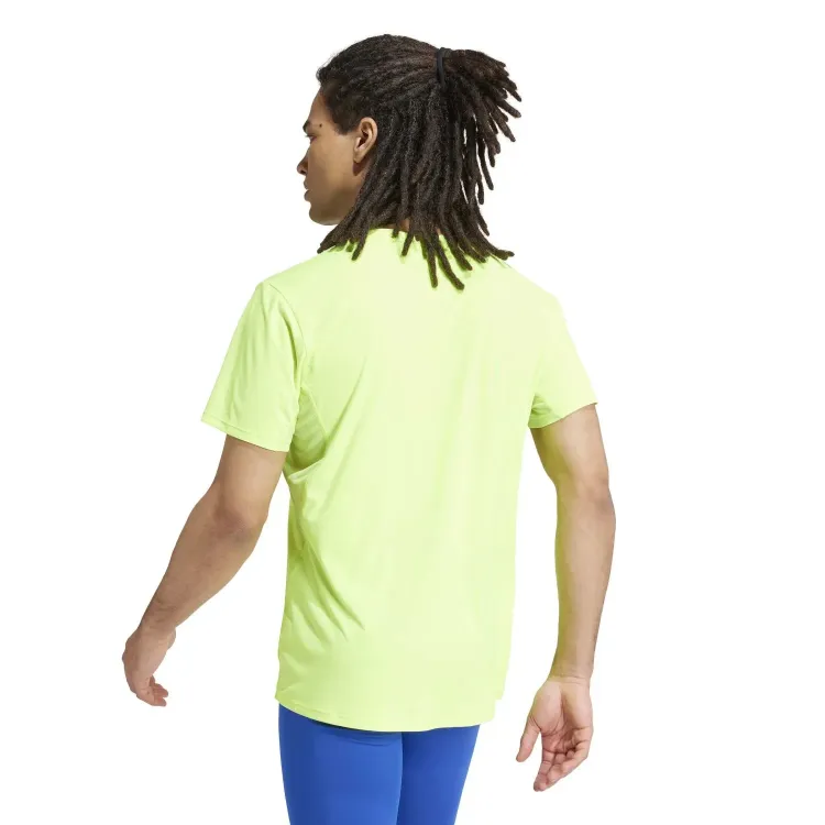 ADIDAS CAMISETA M/C ADIZERO E TEE FLUOR TRASERA MODELO, ARISTARUN