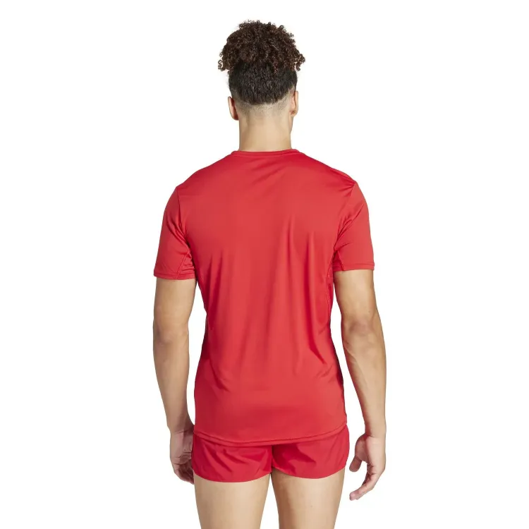 ADIDAS CAMISETA M/C ADIZERO E TEE ROJA TRASERA, ARISTARUN