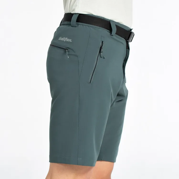 +8000 PANTALÓN CORTO PARA TREKKING HOMBRE VERDE OSCURO LATERAL,ARISTARUN