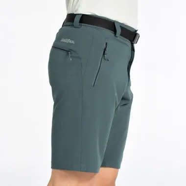 +8000 PANTALÓN CORTO PARA TREKKING HOMBRE VERDE OSCURO LATERAL,ARISTARUN