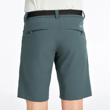 +8000 PANTALÓN CORTO PARA TREKKING HOMBRE VERDE OSCURO TRASERA,ARISTARUN