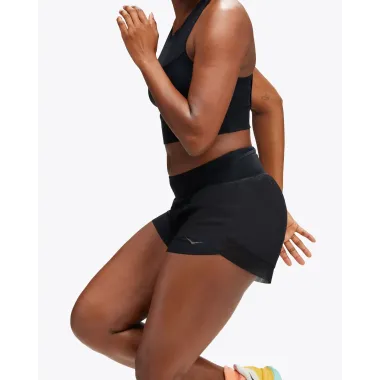 HOKA SHORTS GLIDE 10CM NEGRO MUJER LATERAL,ARISTARUN