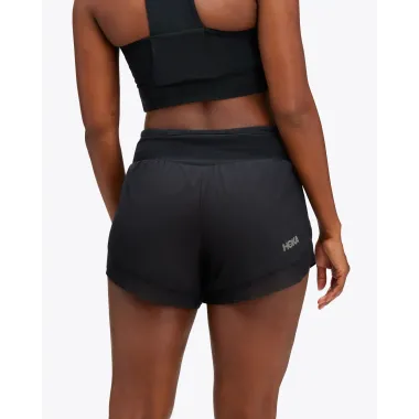 HOKA SHORTS GLIDE 10CM NEGRO MUJER TRASERA,ARISTARUN
