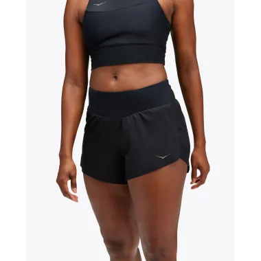 HOKA SHORTS GLIDE 10CM NEGRO MUJER PORTADA,ARISTARUN