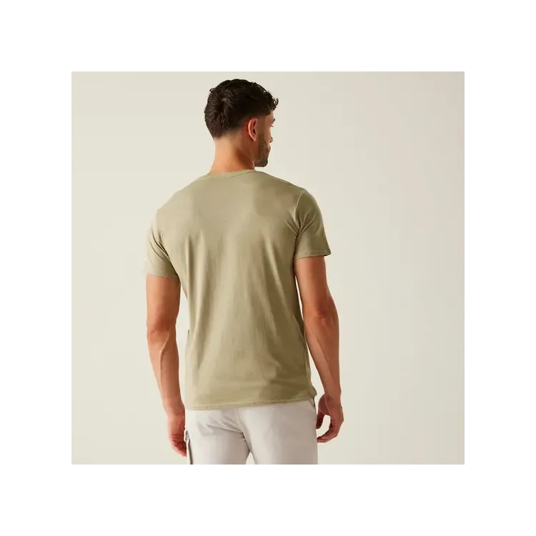 REGATTA CAMISETA MANGA CORTA BREEZED V MARRON TRASERA,ARISTARUN