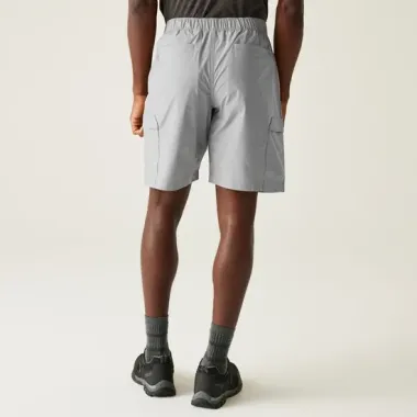 REGATTA PANTALON CORTO SENDERISMO MALLEN  GRIS HOMBRE TRASERA,ARISTARUN
