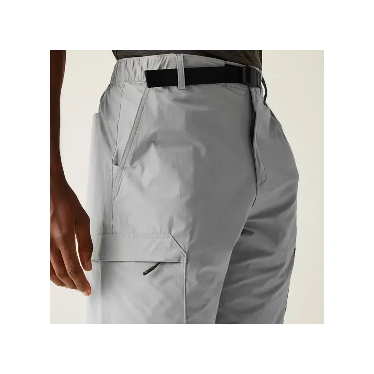 REGATTA PANTALON CORTO SENDERISMO MALLEN  GRIS HOMBRE FRONTAL,ARISTARUN