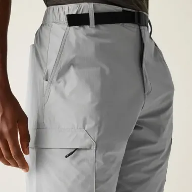 REGATTA PANTALON CORTO SENDERISMO MALLEN  GRIS HOMBRE FRONTAL,ARISTARUN