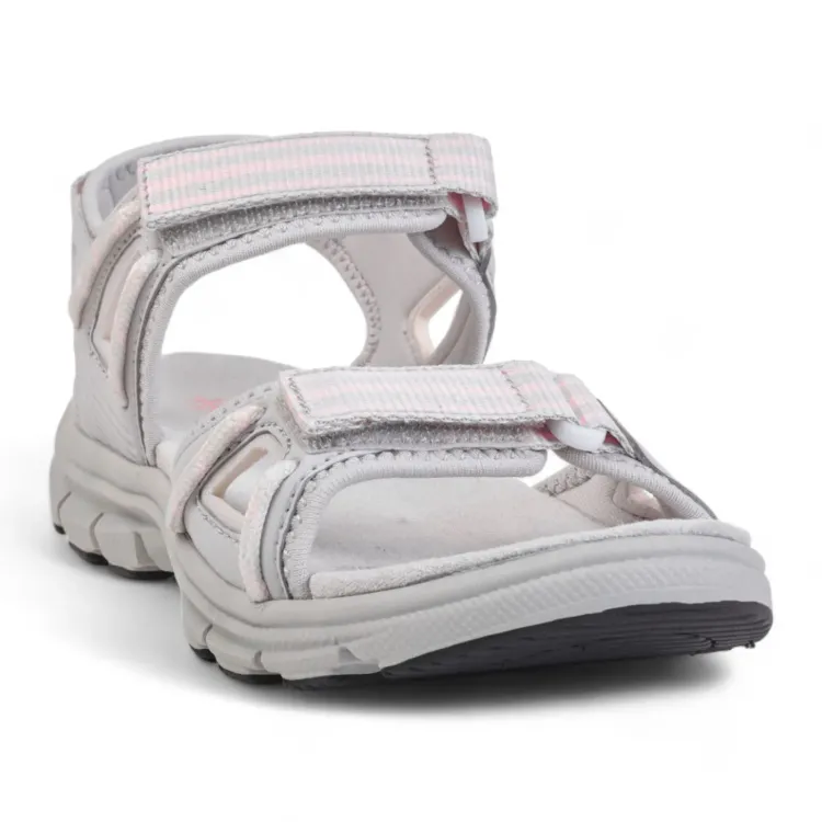 +8000 SANDALIA TUWOR MUJER GRIS CLARO VISTA FRONTAL VELCRO, ARISTARUN