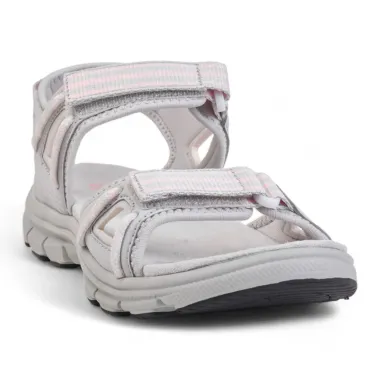 +8000 SANDALIA TUWOR MUJER GRIS CLARO VISTA FRONTAL VELCRO, ARISTARUN