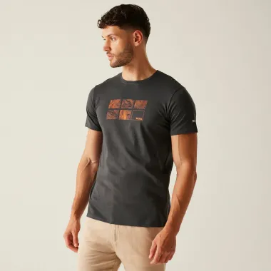 REGATTA CAMISETA MANGA CORTA BREEZED V ASH DELANTERA,ARISTARUN