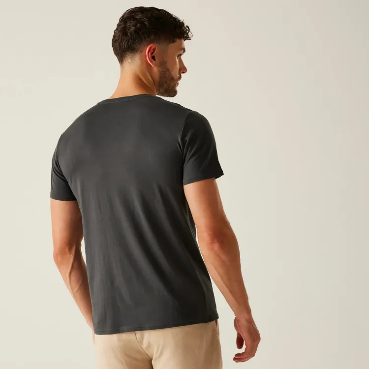 REGATTA CAMISETA MANGA CORTA BREEZED V ASH ANTERIOR,ARISTARUN