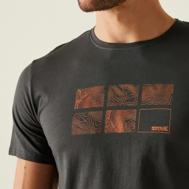 REGATTA CAMISETA MANGA CORTA BREEZED V ASH LOGO,ARISTARUN