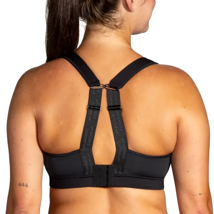 BROOKS TOP DEPORTIVO CONVERTIBLE 2.0 SPORTS BRA NEGRO MUJER ESPALDA,ARISTARUN