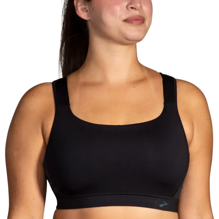BROOKS TOP DEPORTIVO CONVERTIBLE 2.0 SPORTS BRA NEGRO MUJER FRONTAL,ARISTARUN
