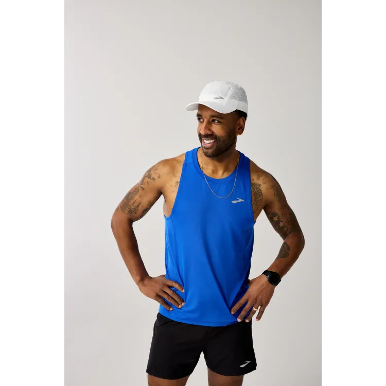 BROOKS CAMISETA DE TIRANTES ATMOSPHERE SINGLET 3.0 AZUL HOMBRE DELANTERA,ARISTARUN