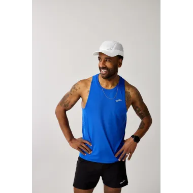 BROOKS CAMISETA DE TIRANTES ATMOSPHERE SINGLET 3.0 AZUL HOMBRE DELANTERA,ARISTARUN
