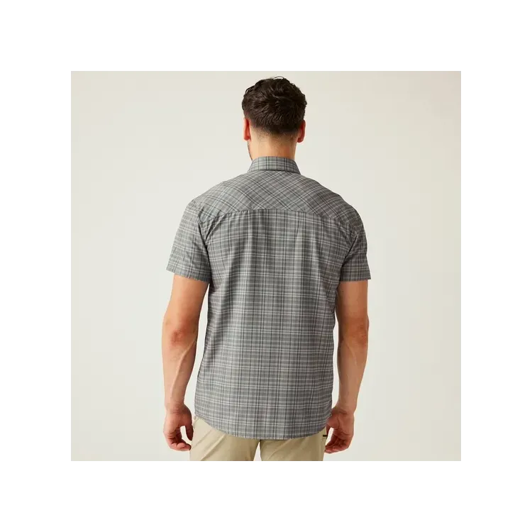 REGATTA CAMISA TRAVEL PACKAWAY GRIS HOMBRE TRASERA,ARISTARUN